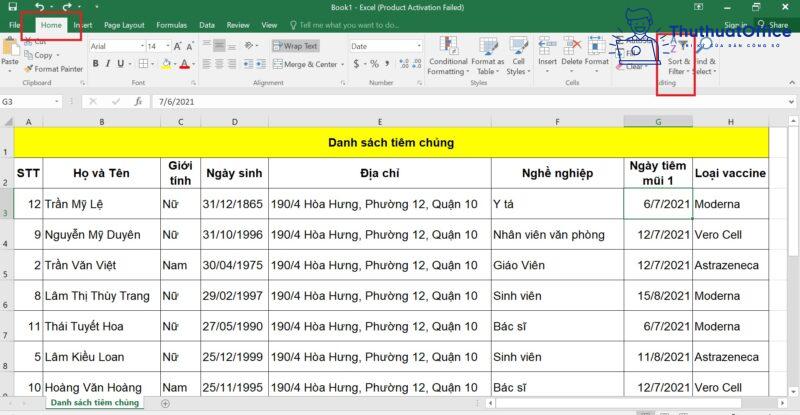 Cách SORT trong Excel từ cơ bản đến nâng cao 3 cách SORT trong Excel