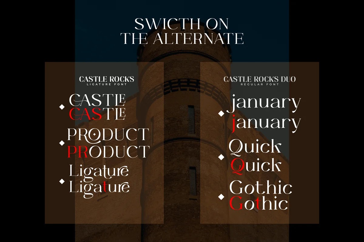 3-1-1 Castle Rocks Font Family Full 8 font