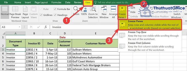 3 bước cố định dòng trong Excel cực nhanh chóng 3 cố định dòng trong excel