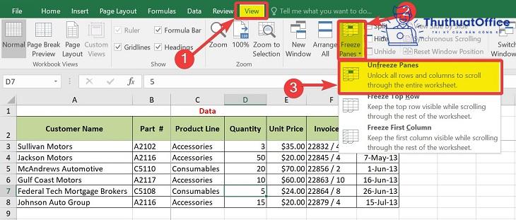 3 bước cố định dòng trong Excel cực nhanh chóng 7 cố định dòng trong excel