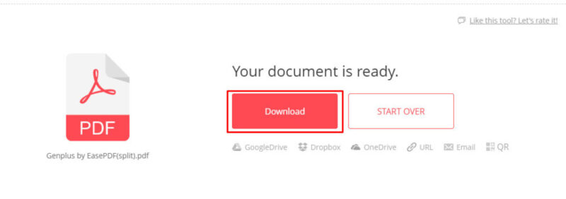 5 Cách cắt file PDF đơn giản, nhanh chóng có thể bạn chưa biết! 16 Tải kết quả về máy tính