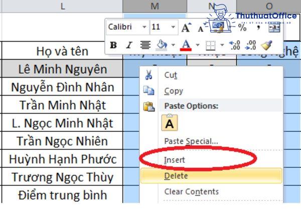 Cách thêm cột trong Excel mà bạn nên biết 3 cách thêm cột trong Excel