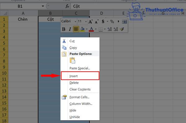 Cách thêm cột trong Excel mà bạn nên biết 6 Cách thêm cột trong Excel