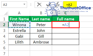 Gộp ô trong Excel