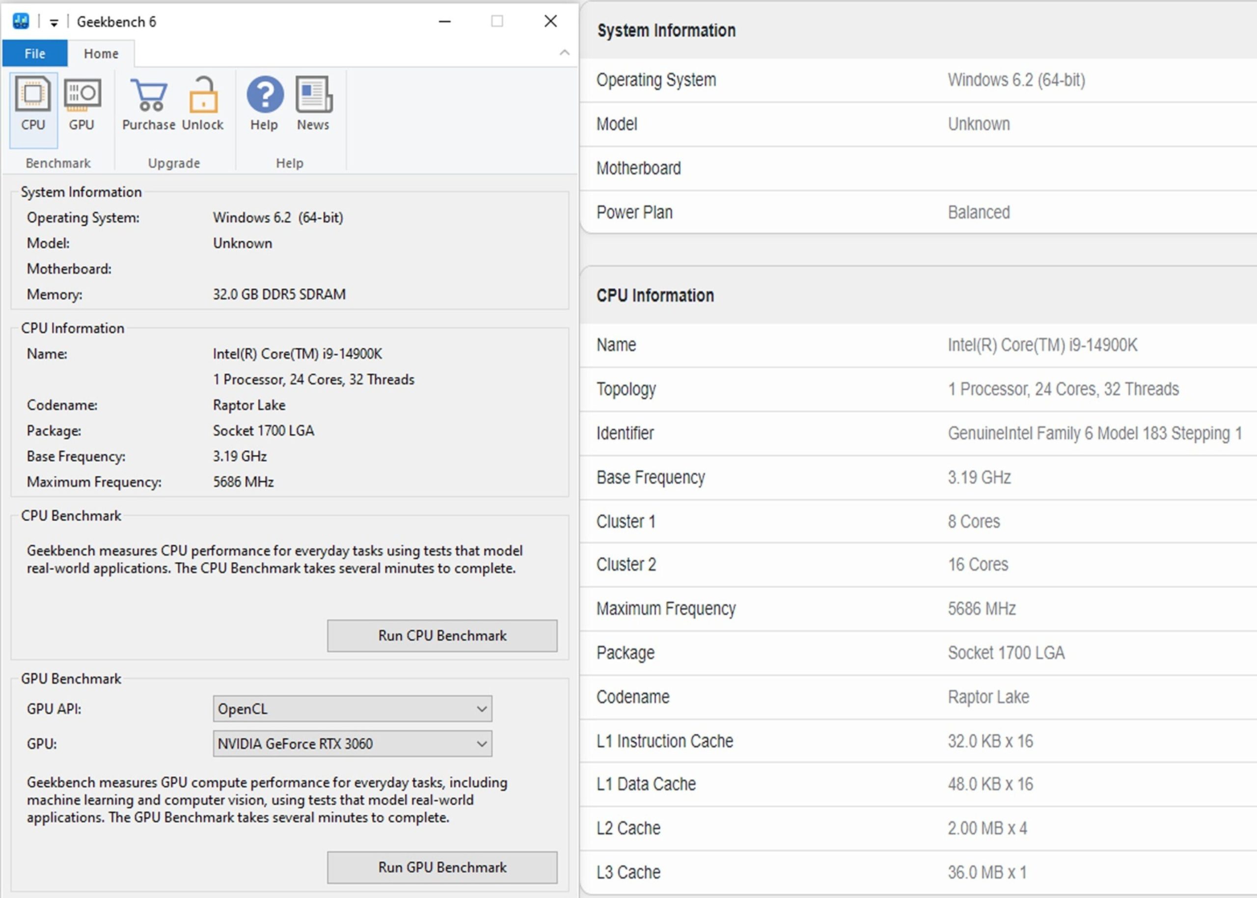 Chạy thử nghiệm trên phần mền Geekbench 6