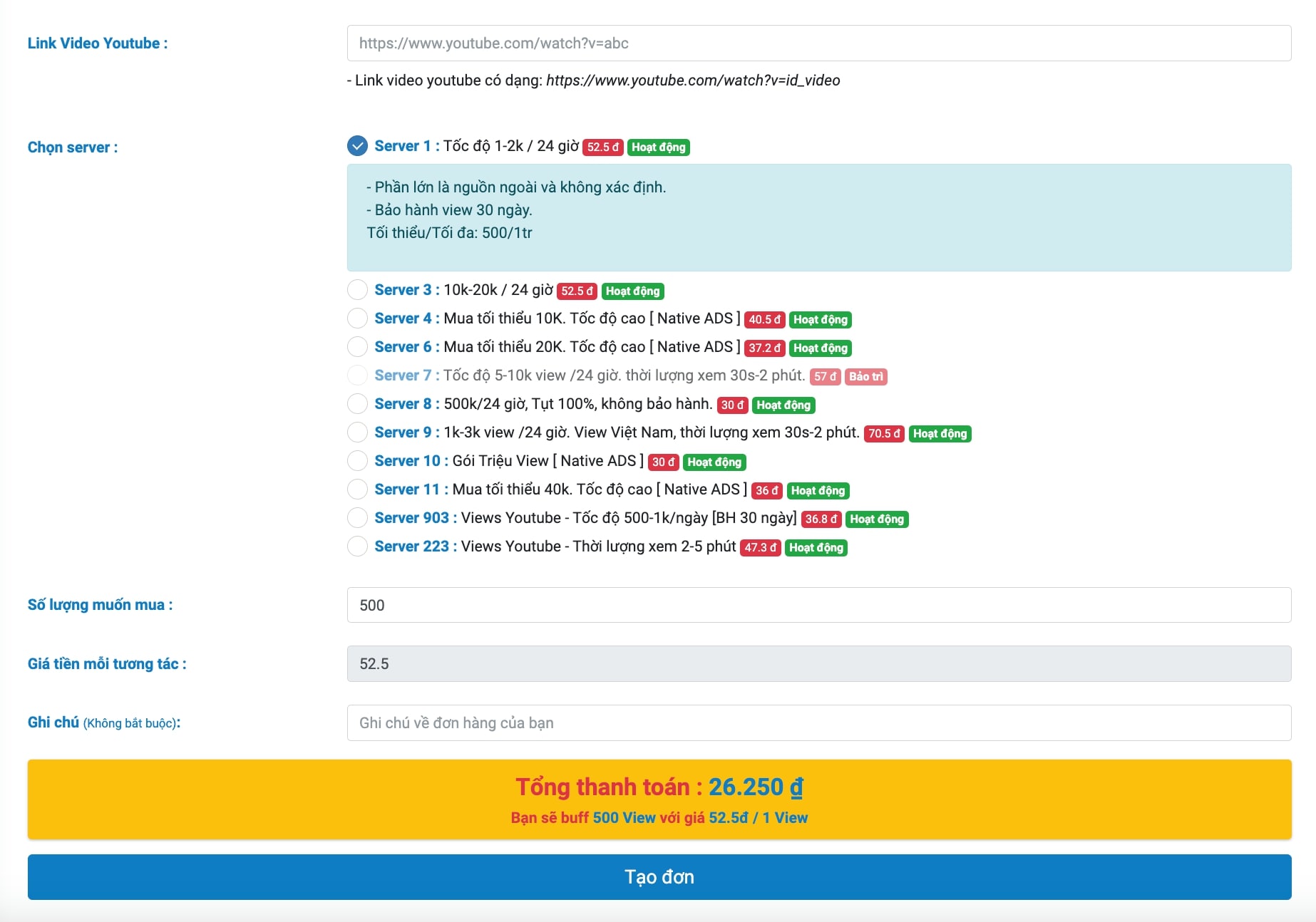 Cách tăng view Youtube tại Like5s