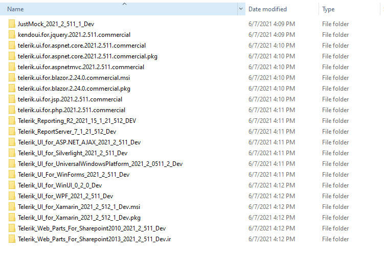 Telerik Collection for .NET 2021
