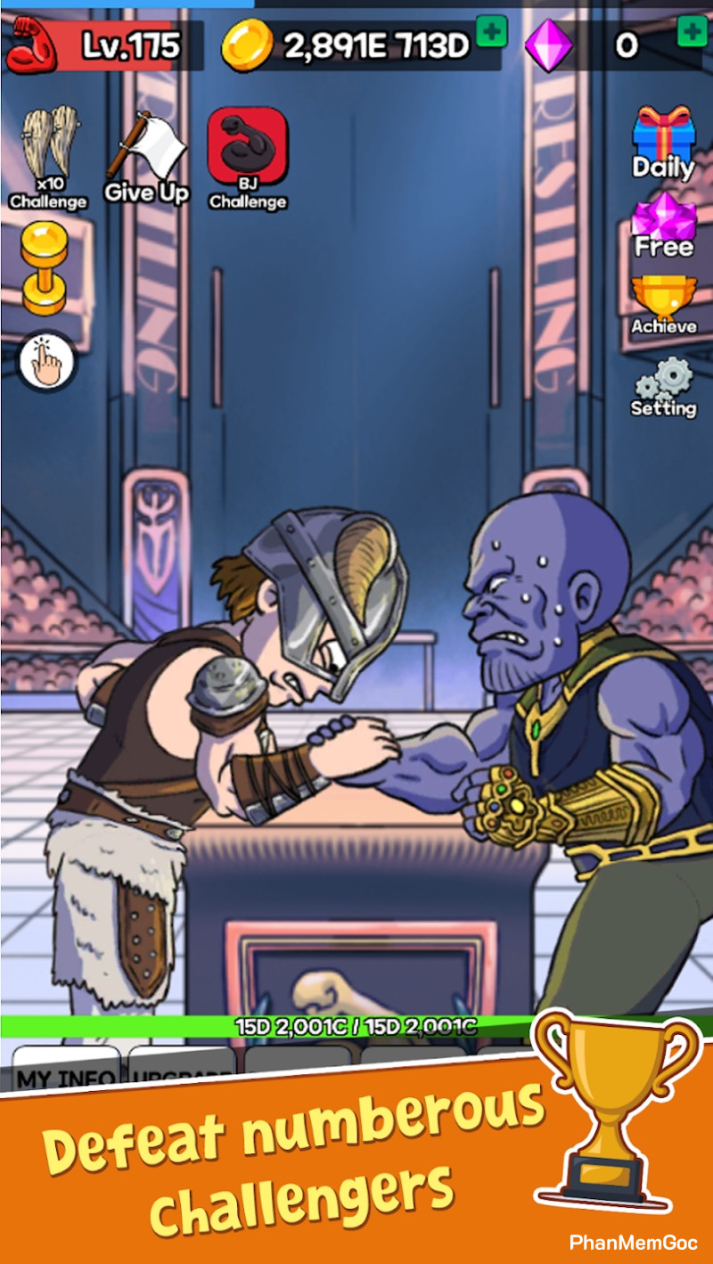 Tải Arm Wrestling Clicker MOD APK (No Ads, Vô Hạn