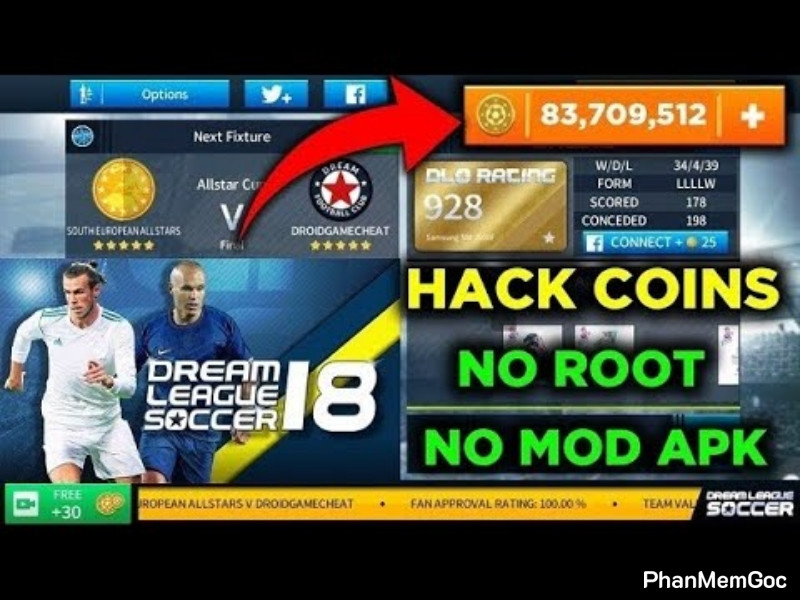 dream league soccer 2019 mod tiger vô hạn tiền