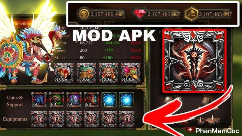 Tính Năng Nổi Bật Của Epic Heroes War MOD APK
