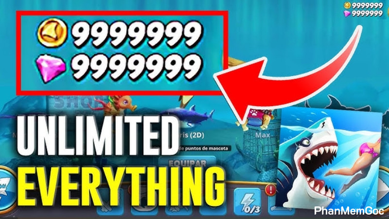 hungry shark world hack