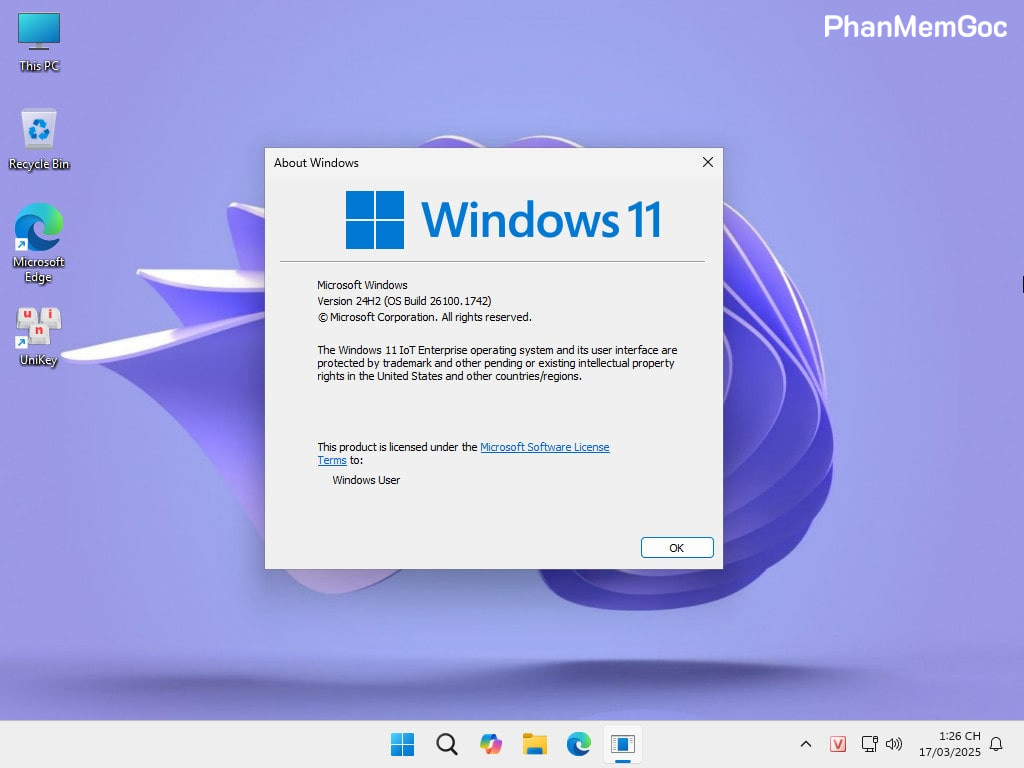 Tải Ghost Win 11 IoT Enterprise 24H2 No Soft v25.1 Mượt 2025