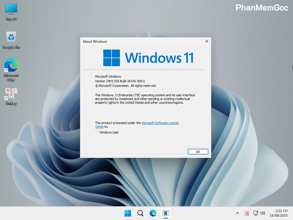 Tải Ghost Win 11 LTSC 24H2 No Soft v25.1 Mượt Nhẹ 2025
