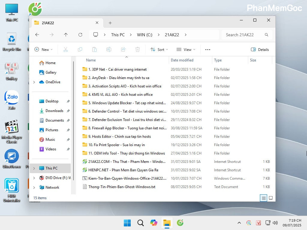 Tải Ghost Win 11 Pro 24H2 Full Soft v25.1 Tốt Nhất 2025