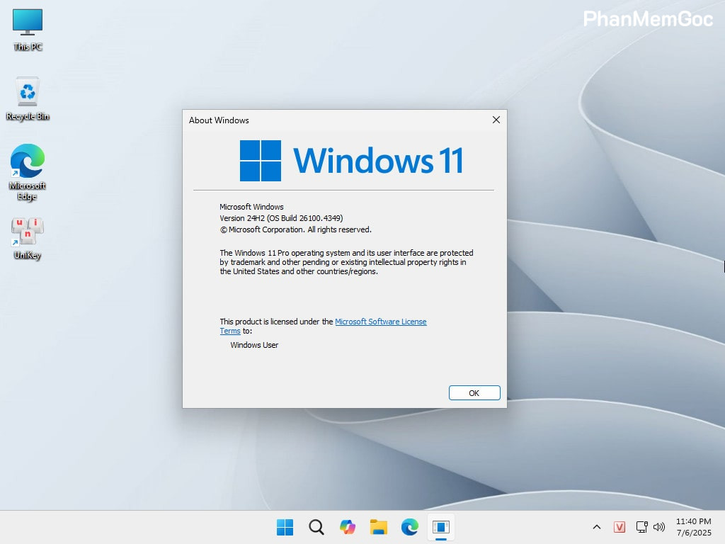 Tải Ghost Win 11 Pro 24H2 No Soft v25.1 Mượt Nhẹ 2025