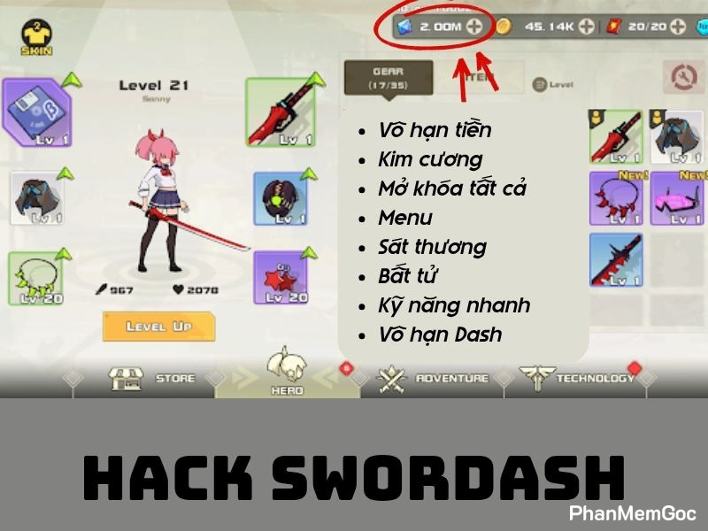 Những Tính Năng Nổi Bật Của Phiên Bản Hack Swordash