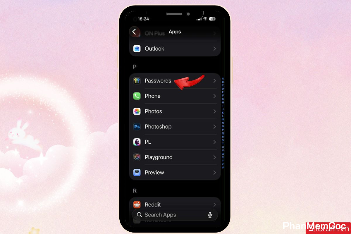 4-tat-goi-y-mat-khau-tren-iphone Mở mục Mật khẩu