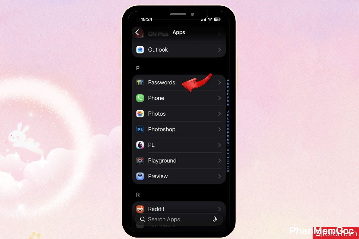 9-tat-goi-y-mat-khau-tren-iphone Quay lại mục Mật khẩu trong Cài đặt