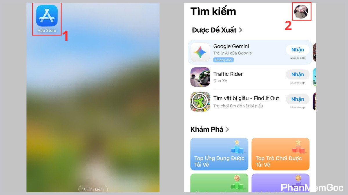 Cách gỡ đăng ký mua ứng dụng trên App Store - bước 1