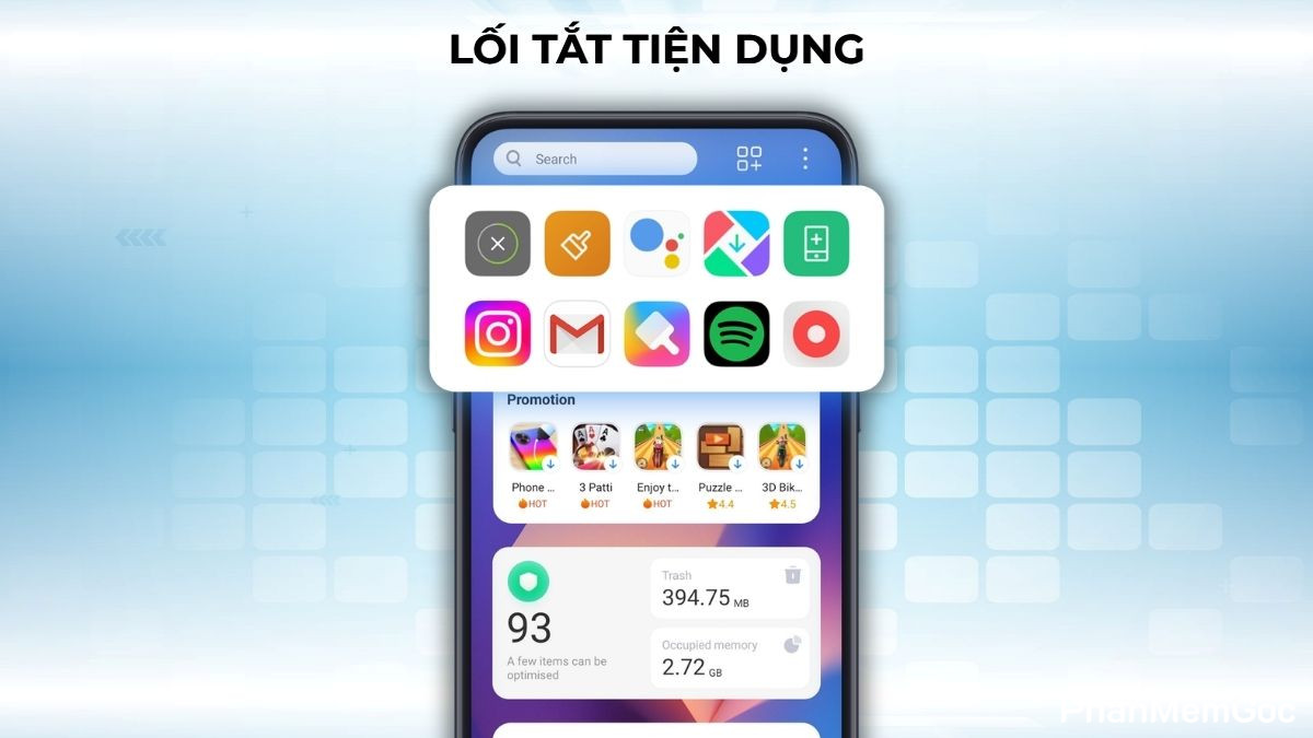 Lối tắt tiện dụng của app Vault