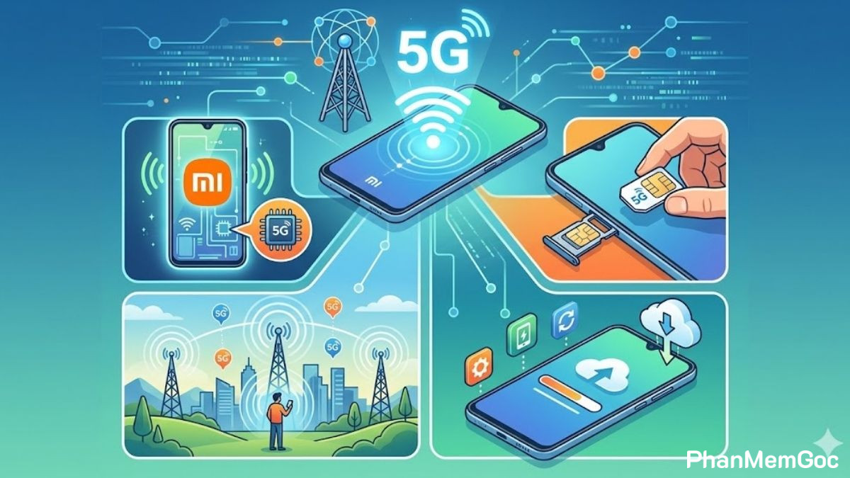 Thiết bị hỗ trợ bắt 5G là điều kiện cần để bật được mạng trên điện thoại Xiaomi