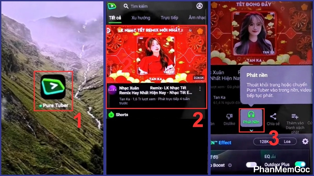 Cách nghe nhạc trên YouTube khi tắt màn hình Xiaomi qua Pure Tuber