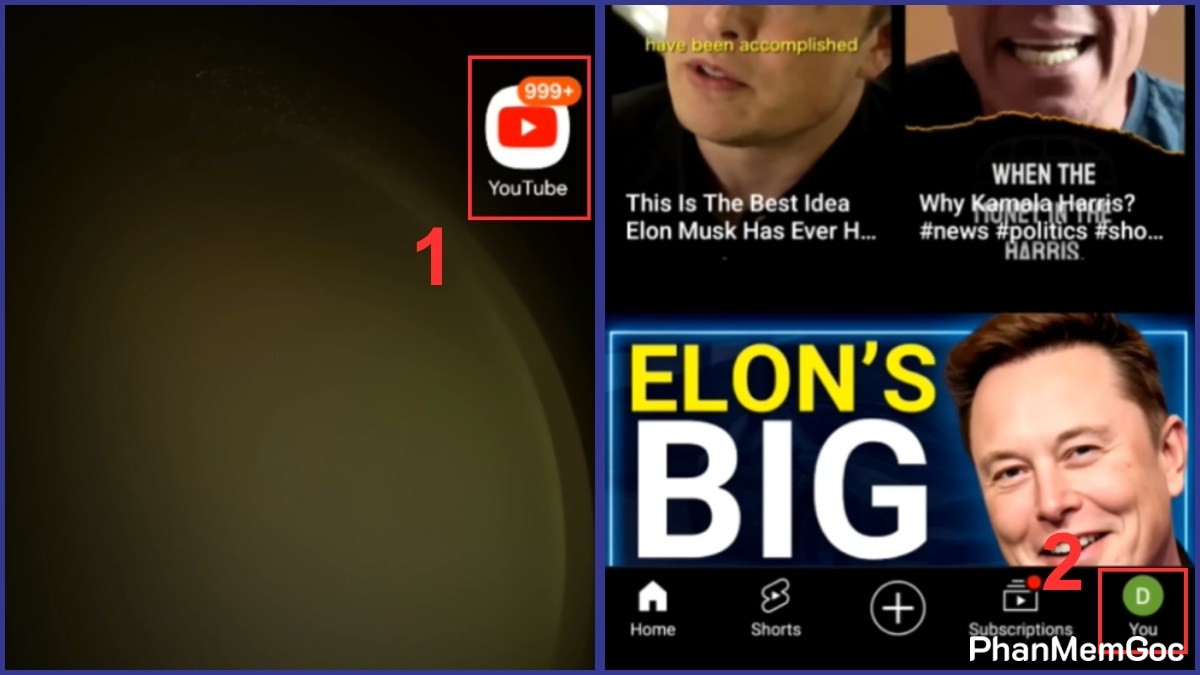 Cách nghe nhạc trên YouTube khi tắt màn hình Xiaomi với YouTube Premium bước 1