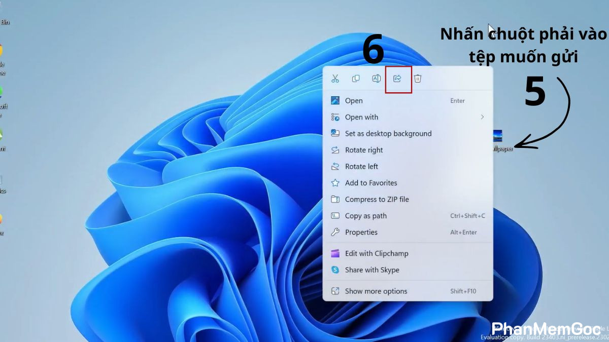 chia-se-lan-can-la-gi-26 Cách chia sẻ lân cận bằng cách nhấn chuột phải vào tệp và chọn Share.