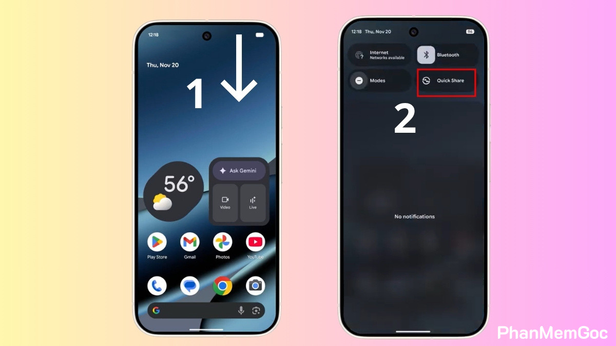 chia-se-lan-can-la-gi-29 Tìm và bật biểu tượng Quick Share trong cài đặt chia sẻ lân cận cho android.