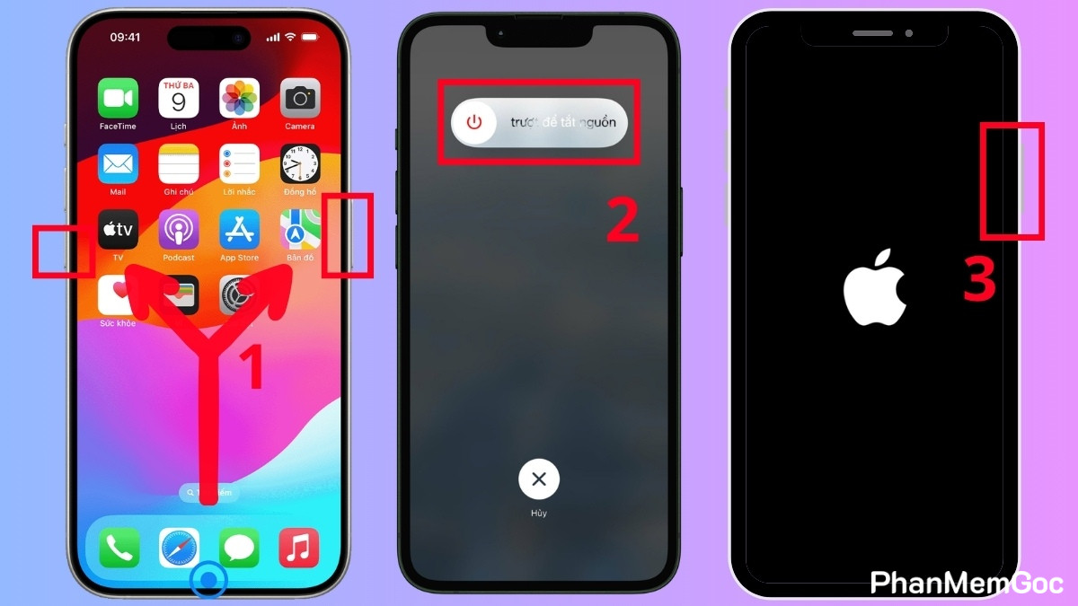 Xử lý lỗi iMessage bị đăng xuất bằng cách khởi động lại iPhone