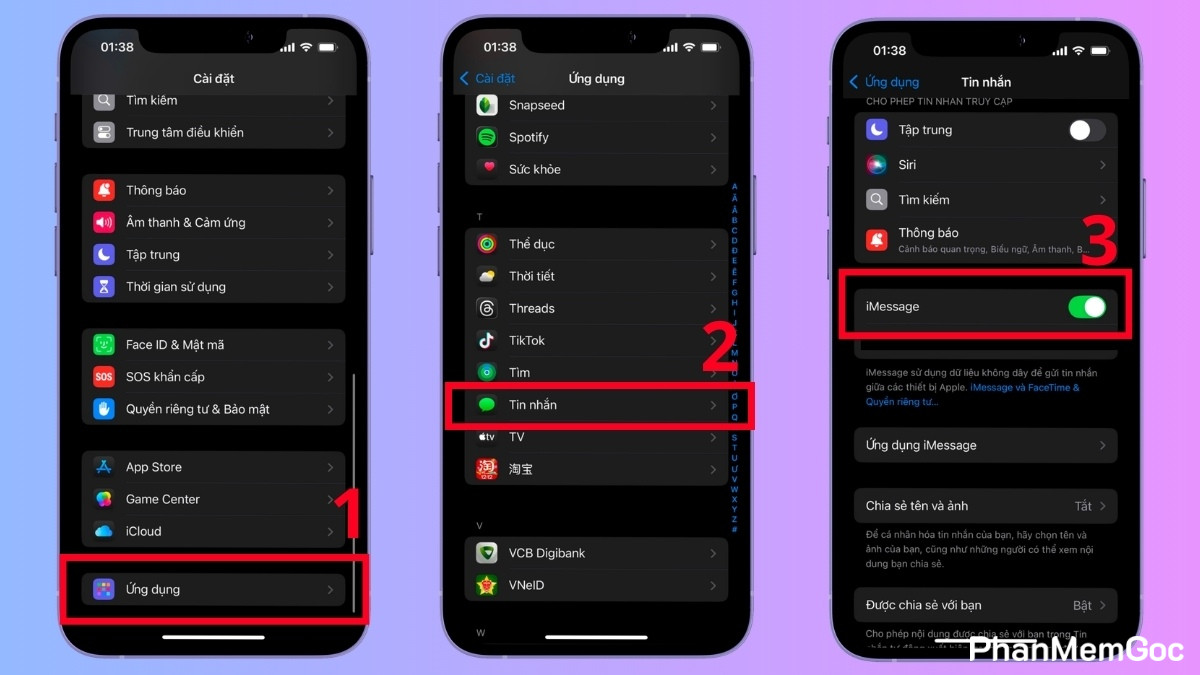 Xử lý lỗi iMessage bị đăng xuất bằng cách tắt, bật lại ứng dụng