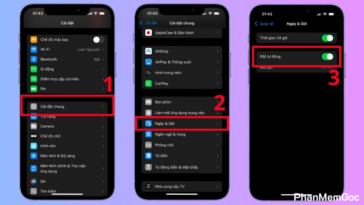 Xử lý lỗi iMessage bị đăng xuất bằng cách kiểm tra ngày giờ