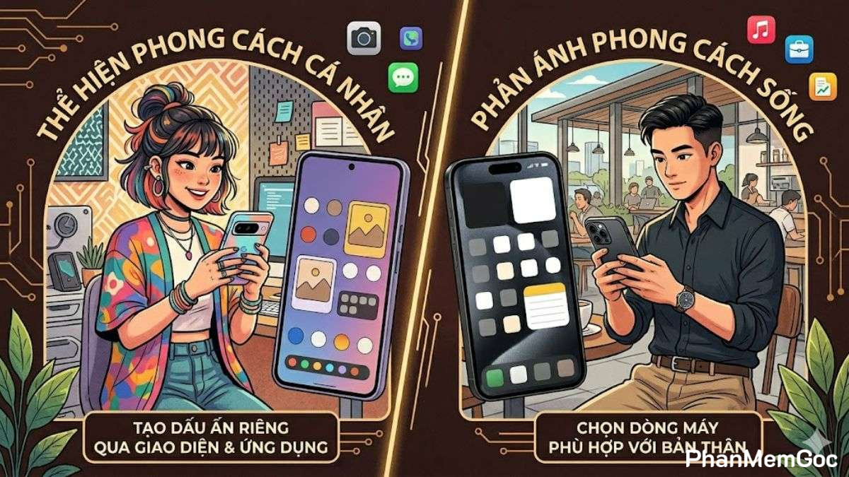 Thể hiện phong cách cá nhân là lợi ích của điện thoại thông minh