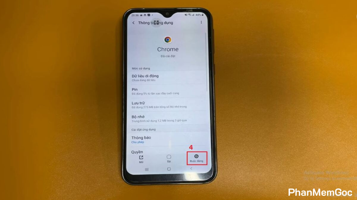 Cách tắt ứng dụng chạy ngầm trên Samsung bằng cài đặt - bước 4