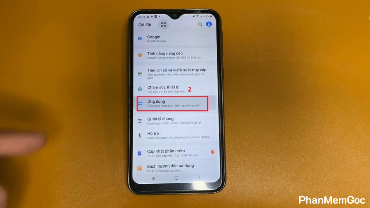 Cách tắt ứng dụng chạy ngầm trên Samsung bằng cài đặt - bước 2